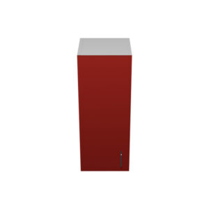 W1230 – 12"W x 12"D x 30"H Red Acrylic Glossy, Wall Cabinet, 1 Door, Plain Modern Frameless