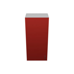 W1839 – 18"W x 12"D x 39"H Red Acrylic Glossy, Wall Cabinet, 1 Door, Plain Modern Frameless