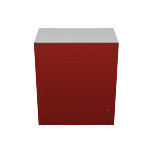 W2124 – 21"W x 12"D x 24"H Red Acrylic Glossy, Wall Cabinet, 1 Door, Plain Modern Frameless