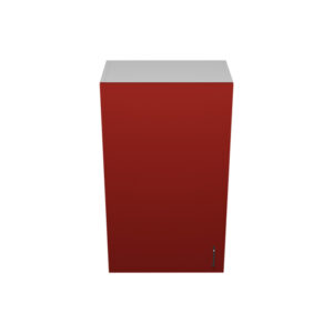 W2136 – 21"W x 12"D x 36"H Red Acrylic Glossy, Wall Cabinet, 1 Door, Plain Modern Frameless
