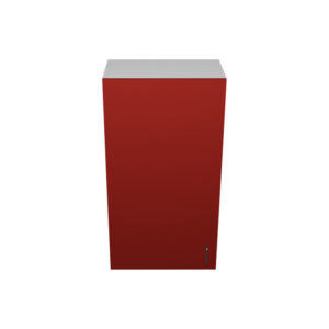 W2139 – 21"W x 12"D x 39"H Red Acrylic Glossy, Wall Cabinet, 1 Door, Plain Modern Frameless