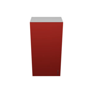 W2142 – 21"W x 12"D x 42"H Red Acrylic Glossy, Wall Cabinet, 1 Door, Plain Modern Frameless
