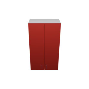 W2442– 24"W x 12"D x 42"H Red Acrylic Glossy, Wall Cabinet, 1 Door, Plain Modern Frameless