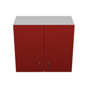 W2724 – 27"W x 12"D x 24"H Red Acrylic Glossy, Wall Cabinet, 1 Door, Plain Modern Frameless