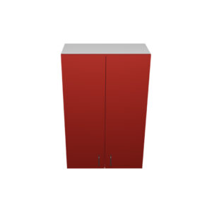 W2742– 27"W x 12"D x 42"H Red Acrylic Glossy, Wall Cabinet, 1 Door, Plain Modern Frameless