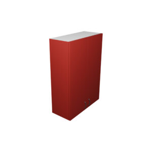 W3042– 30"W x 12"D x 42"H Red Acrylic Glossy, Wall Cabinet, 1 Door, Plain Modern Frameless
