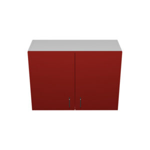 W3324 – 33"W x 12"D x 24"H Red Acrylic Glossy, Wall Cabinet, 1 Door, Plain Modern Frameless