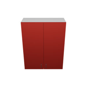 W3342– 33"W x 12"D x 42"H Red Acrylic Glossy, Wall Cabinet, 1 Door, Plain Modern Frameless