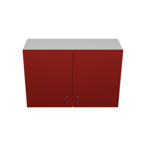 W3624 – 36"W x 12"D x 24"H Red Acrylic Glossy, Wall Cabinet, 1 Door, Plain Modern Frameless