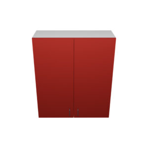 W3642– 36"W x 12"D x 42"H Red Acrylic Glossy, Wall Cabinet, 1 Door, Plain Modern Frameless