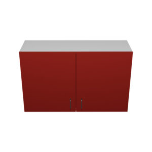 W3924 – 39"W x 12"D x 24"H Red Acrylic Glossy, Wall Cabinet, 1 Door, Plain Modern Frameless