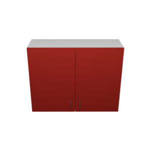 W3930– 39"W x 12"D x 30"H Red Acrylic Glossy, Wall Cabinet, 1 Door, Plain Modern Frameless
