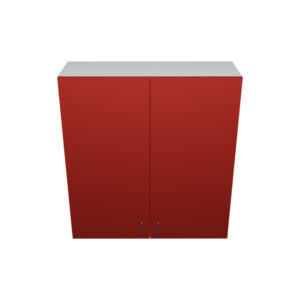 W4242– 42"W x 12"D x 42"H Red Acrylic Glossy, Wall Cabinet, 1 Door, Plain Modern Frameless