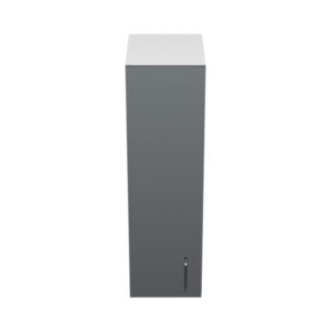 W0930 – 09"W x 12"D x 30"H Shadow Gray Acrylic Glossy, Wall Cabinet, 1 Door, Plain Modern Frameless