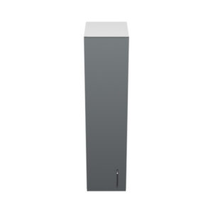 W0936 – 09"W x 12"D x 36"H Shadow Gray Acrylic Glossy, Wall Cabinet, 1 Door, Plain Modern Frameless