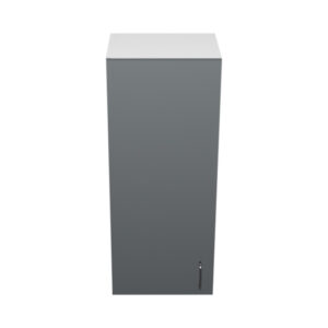 W1536 – 15"W x 12"D x 36"H Shadow Gray Acrylic Glossy, Wall Cabinet, 1 Door, Plain Modern Frameless