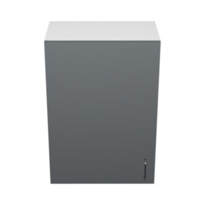 W2130 – 21"W x 12"D x 30"H Shadow Gray Acrylic Glossy, Wall Cabinet, 1 Door, Plain Modern Frameless