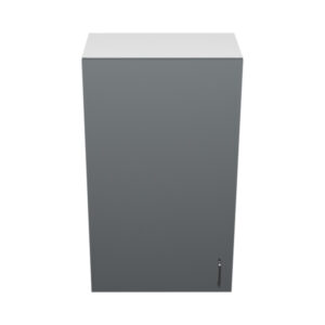 W2136 – 21"W x 12"D x 36"H Shadow Gray Acrylic Glossy, Wall Cabinet, 1 Door, Plain Modern Frameless