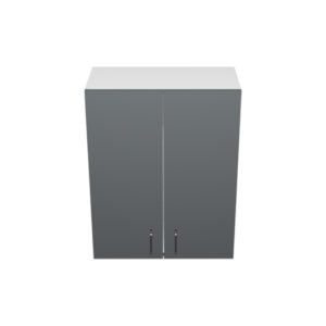W2430– 24"W x 12"D x 30"H Shadow Gray Acrylic Glossy, Wall Cabinet, 2 Doors, Plain Modern Frameless
