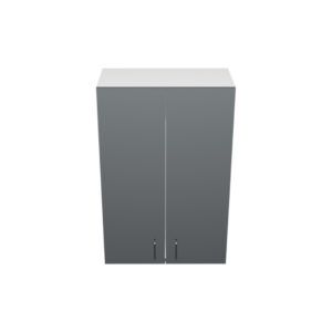 W2436– 24"W x 12"D x 36"H Shadow Gray Acrylic Glossy, Wall Cabinet, 2 Doors, Plain Modern Frameless