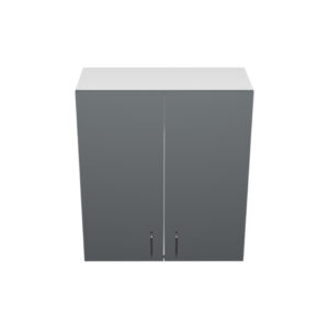 W2730– 27"W x 12"D x 30"H Shadow Gray Acrylic Glossy, Wall Cabinet, 2 Doors, Plain Modern Frameless