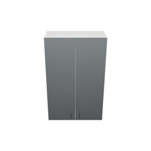 W2742– 27"W x 12"D x 42"H Shadow Gray Acrylic Glossy, Wall Cabinet, 2 Doors, Plain Modern Frameless