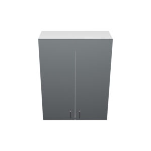 W3039– 30"W x 12"D x 39"H Shadow Gray Acrylic Glossy, Wall Cabinet, 2 Doors, Plain Modern Frameless